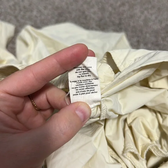 DONNI. Women's Nylon Cargo Pants Size S In Cream - Picture 11 of 13